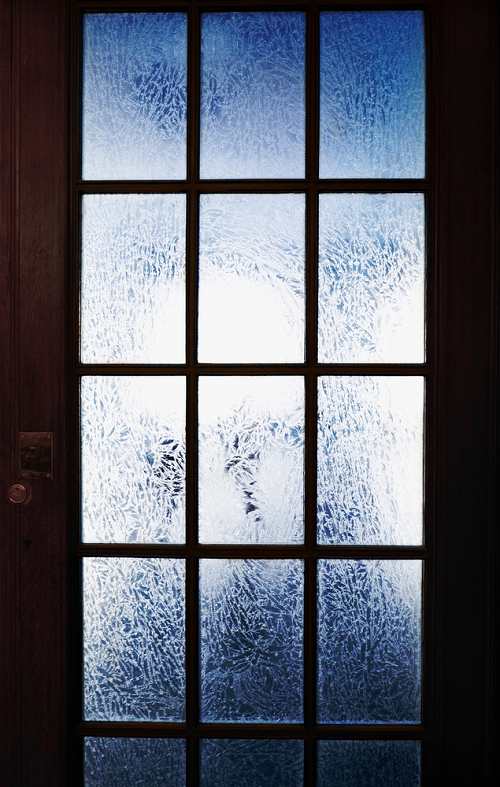 Wooden Frosted Glass Door